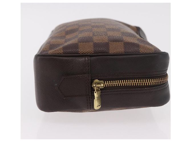 LOUIS VUITTON Damier Ebene Trousse Toilette 25 Clutch Bag N47624 LV Auth 187635 - vista 4