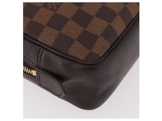 LOUIS VUITTON Damier Ebene Trousse Toilette 25 Clutch Bag N47624 LV Auth 187635 - vista 7