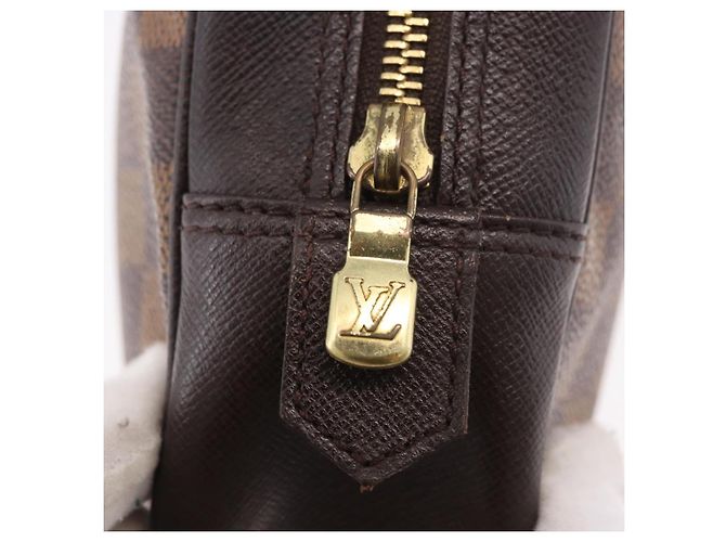 LOUIS VUITTON Damier Ebene Trousse Toilette 25 Clutch Bag N47624 LV Auth 187635 - vista 8