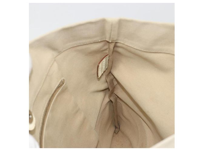 Borsa Tote PRADA in tela Beige Silver Auth 186830 Argento - vista 19