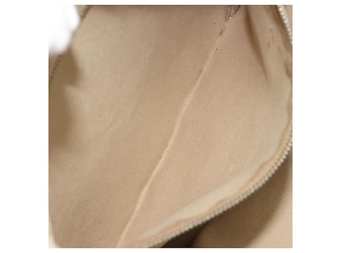 Borsa Tote PRADA in tela Beige Silver Auth 186830 Argento - vista 22
