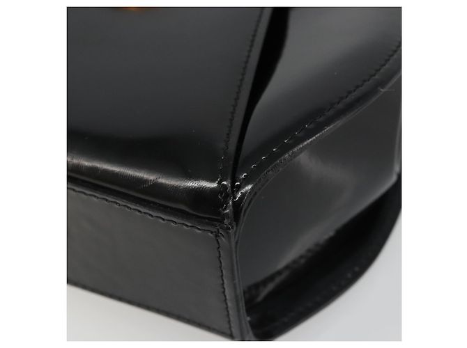 Borsa CARTIER PANTHERE in pelle vernice nera argento Auth 186858A Nero - vista 14