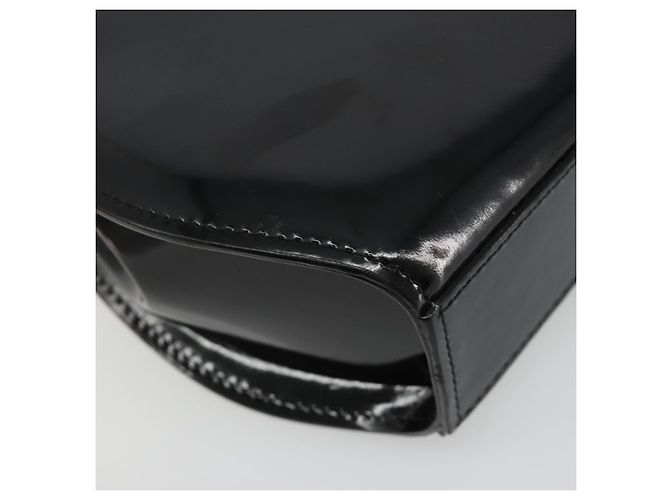 Borsa CARTIER PANTHERE in pelle vernice nera argento Auth 186858A Nero - vista 17
