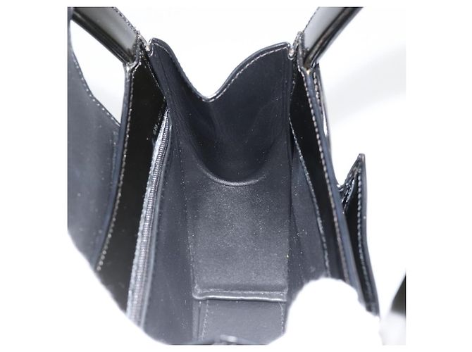 Borsa CARTIER PANTHERE in pelle vernice nera argento Auth 186858A Nero - vista 20
