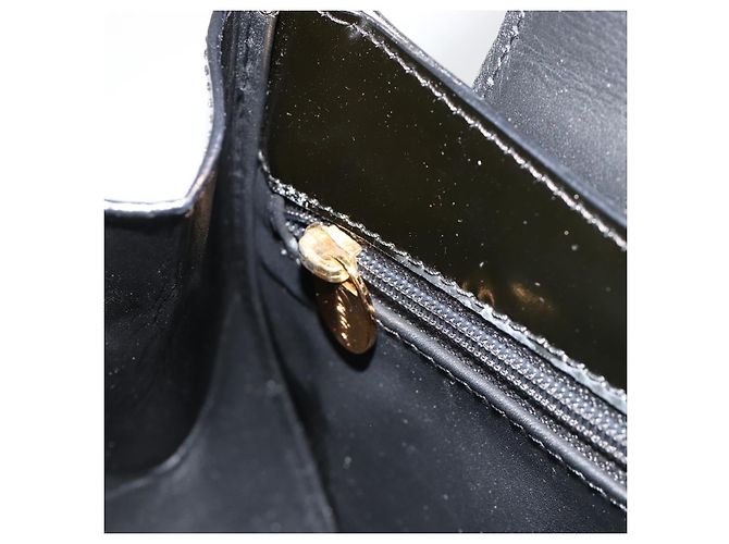 Borsa CARTIER PANTHERE in pelle vernice nera argento Auth 186858A Nero - vista 22