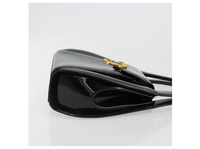 Borsa CARTIER PANTHERE in pelle vernice nera argento Auth 186858A Nero - vista 3