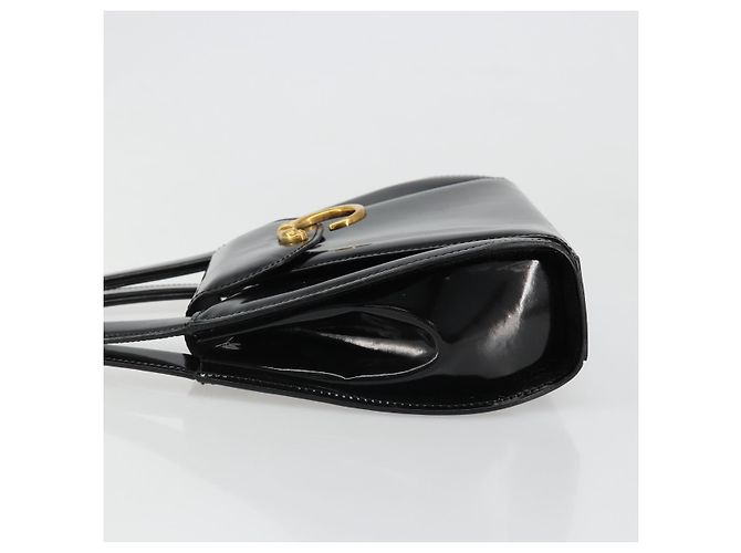 Borsa CARTIER PANTHERE in pelle vernice nera argento Auth 186858A Nero - vista 4