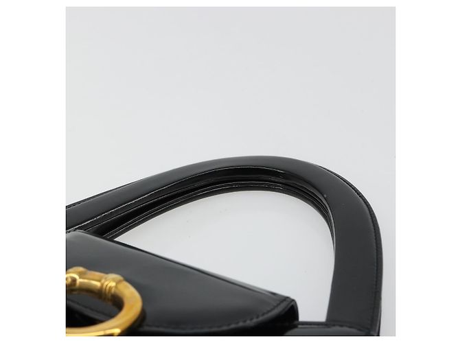 Borsa CARTIER PANTHERE in pelle vernice nera argento Auth 186858A Nero - vista 8