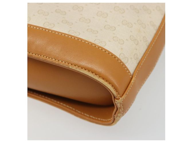 Bolso de Hombro GUCCI Micro GG Supreme PVC Blanco Oro 001 109 0579 Auth BA13477 Dorado - vista 15