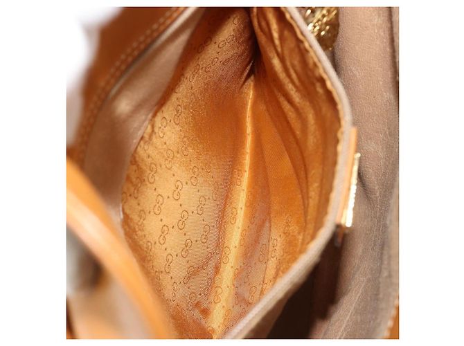 Bolso de Hombro GUCCI Micro GG Supreme PVC Blanco Oro 001 109 0579 Auth BA13477 Dorado - vista 21