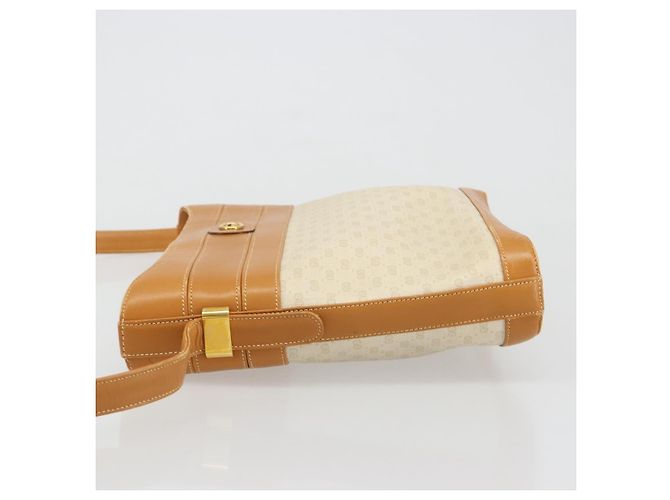 Bolso de Hombro GUCCI Micro GG Supreme PVC Blanco Oro 001 109 0579 Auth BA13477 Dorado - vista 4