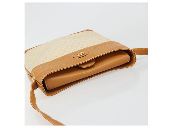 Bolso de Hombro GUCCI Micro GG Supreme PVC Blanco Oro 001 109 0579 Auth BA13477 Dorado - vista 6