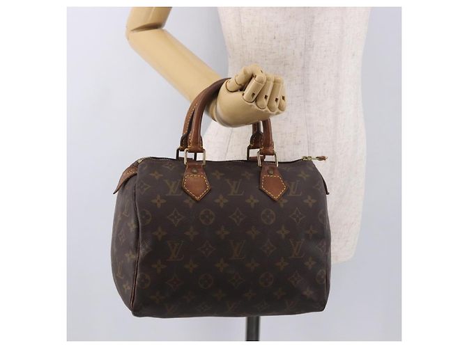 LOUIS VUITTON Borsa Monogram Speedy 25 M41528 LV Auth 186274 Monogramma - vista 22