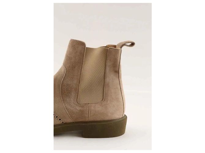 Hermès Bottines Ebony beige deerskin boots size 45 - view 4