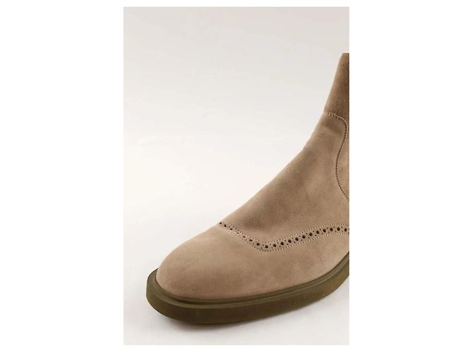 Hermès Bottines Ebony beige deerskin boots size 45 - view 5