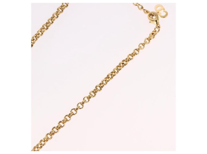 Collana Christian Dior metall Gold Auth SW2416 D'oro - vista 11