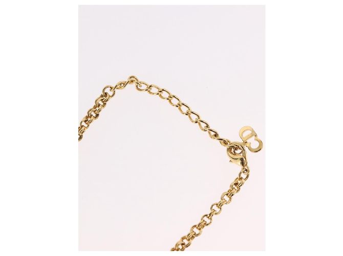Collana Christian Dior metall Gold Auth SW2416 D'oro - vista 12