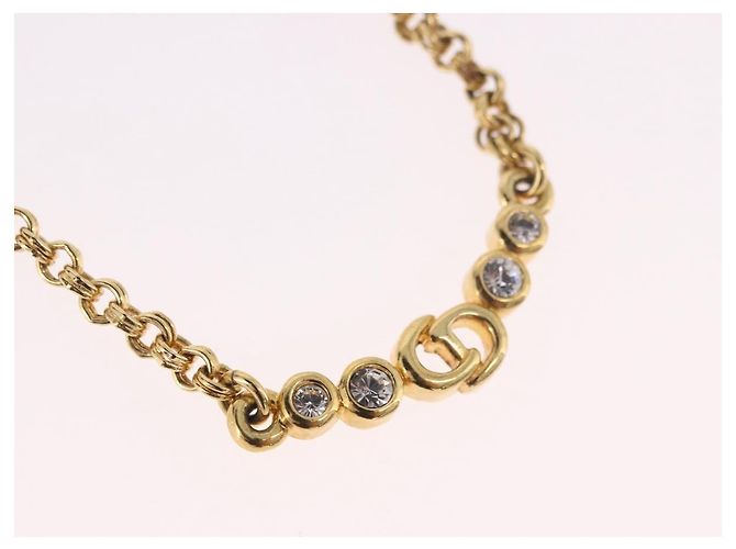 Collana Christian Dior metall Gold Auth SW2416 D'oro - vista 3