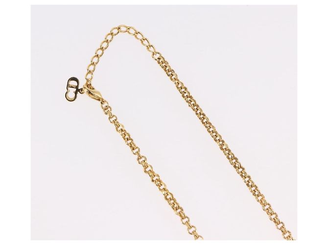 Collana Christian Dior metall Gold Auth SW2416 D'oro - vista 6