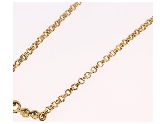 Collana Christian Dior metall Gold Auth SW2416 D'oro - vista 9