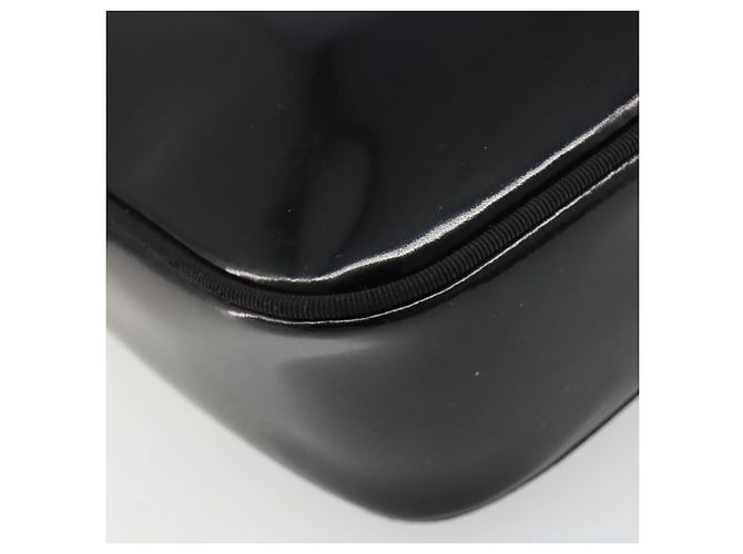 Borsa a tracolla Salvatore Ferragamo in pelle vernice nera e oro Auth BA13465 Nero D'oro - vista 17