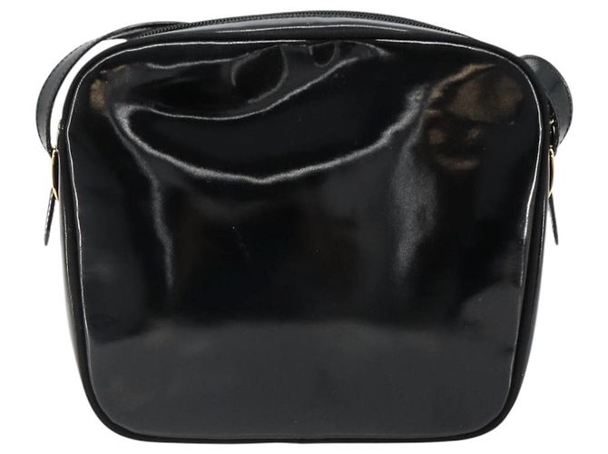 Borsa a tracolla Salvatore Ferragamo in pelle vernice nera e oro Auth BA13465 Nero D'oro - vista 2