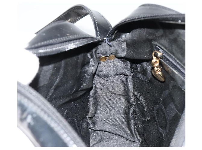 Borsa a tracolla Salvatore Ferragamo in pelle vernice nera e oro Auth BA13465 Nero D'oro - vista 20