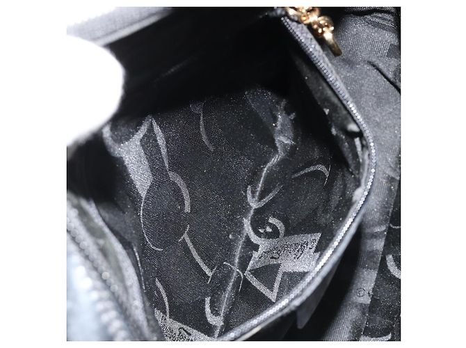 Borsa a tracolla Salvatore Ferragamo in pelle vernice nera e oro Auth BA13465 Nero D'oro - vista 22