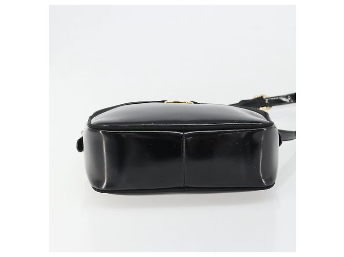 Borsa a tracolla Salvatore Ferragamo in pelle vernice nera e oro Auth BA13465 Nero D'oro - vista 5