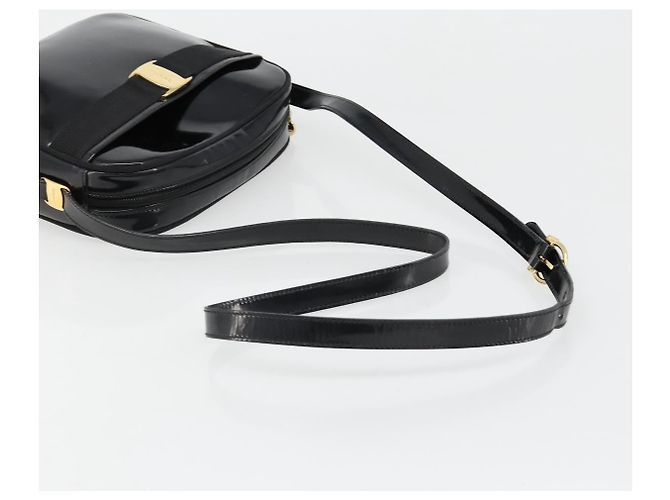 Borsa a tracolla Salvatore Ferragamo in pelle vernice nera e oro Auth BA13465 Nero D'oro - vista 7