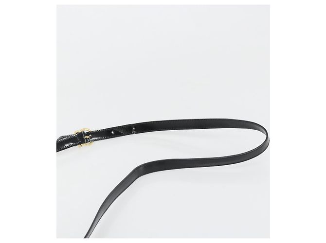 Borsa a tracolla Salvatore Ferragamo in pelle vernice nera e oro Auth BA13465 Nero D'oro - vista 8