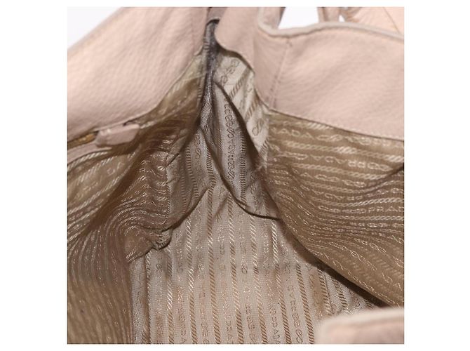 Borsa PRADA Vittero Dino Leather Beige Oro Auth 187572A D'oro - vista 20