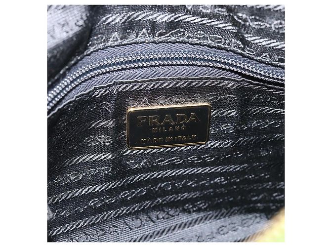 Borsa a Spalla con Catena PRADA Nylon Verde Oro Auth 186013A D'oro - vista 20
