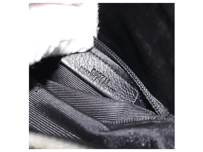 Borsa a tracolla LOEWE Pelle Nera Argento Auth 186849A Nero - vista 12