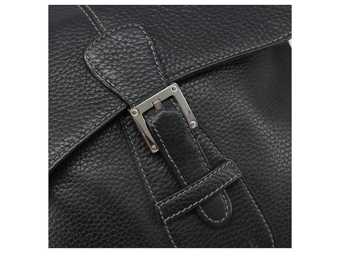 Borsa a tracolla LOEWE Pelle Nera Argento Auth 186849A Nero - vista 17