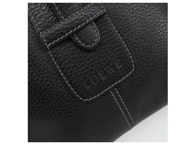 Borsa a tracolla LOEWE Pelle Nera Argento Auth 186849A Nero - vista 18