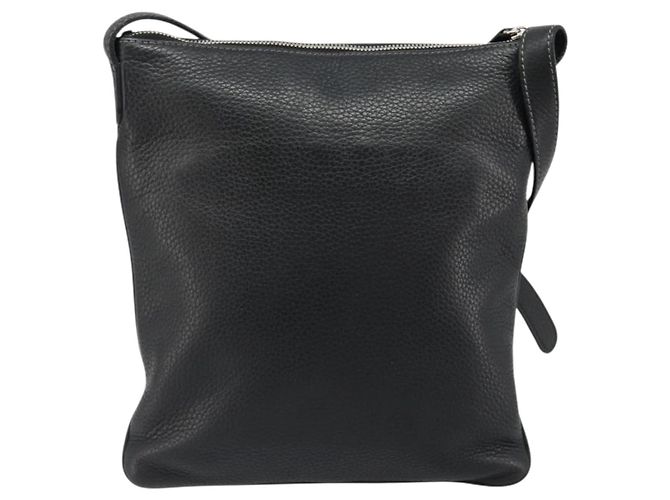 Borsa a tracolla LOEWE Pelle Nera Argento Auth 186849A Nero - vista 2