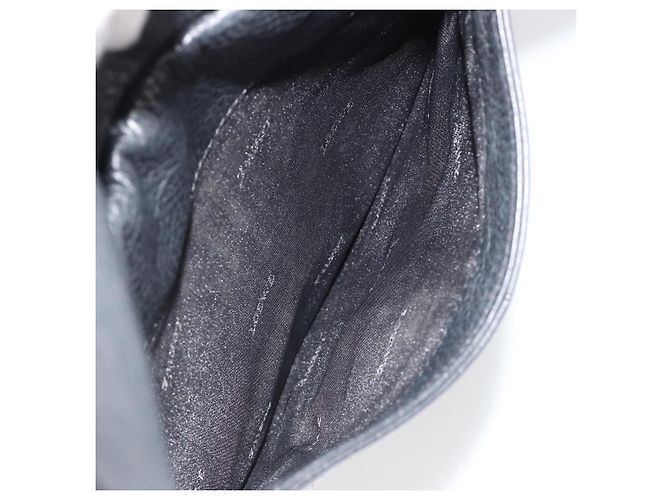 Borsa a tracolla LOEWE Pelle Nera Argento Auth 186849A Nero - vista 23