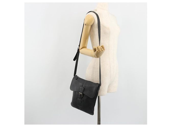 Borsa a tracolla LOEWE Pelle Nera Argento Auth 186849A Nero - vista 24