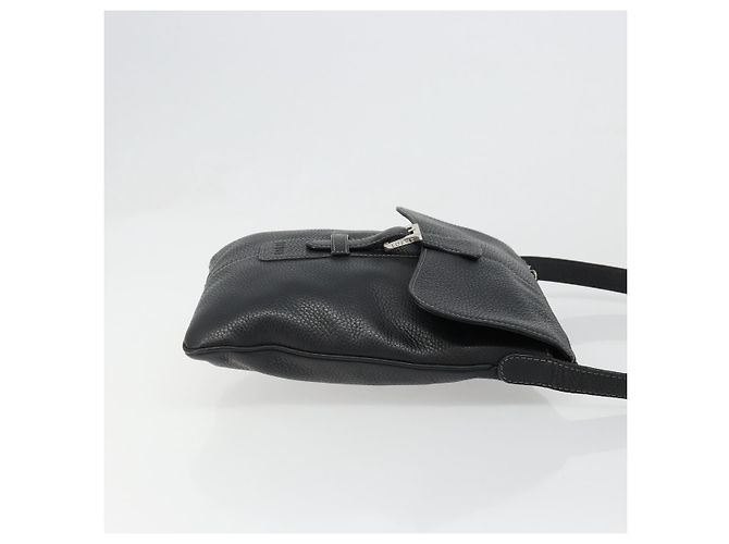 Borsa a tracolla LOEWE Pelle Nera Argento Auth 186849A Nero - vista 3