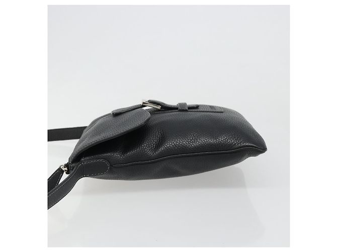 Borsa a tracolla LOEWE Pelle Nera Argento Auth 186849A Nero - vista 4