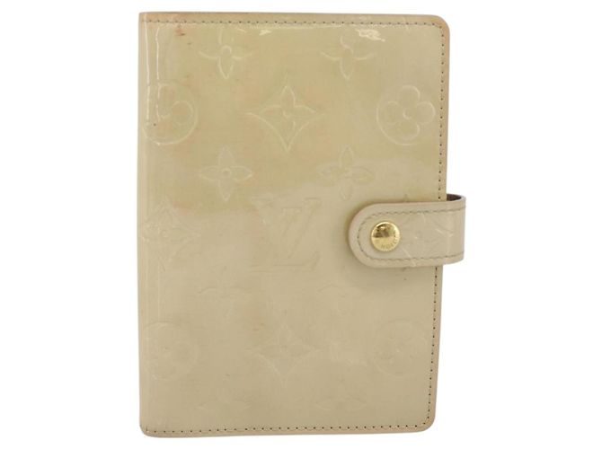 LOUIS VUITTON Monogram Vernis Agenda PM Planner Cover Beige R21001 Auth 185865 - vista 13