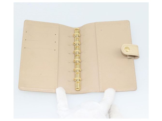 LOUIS VUITTON Monogram Vernis Agenda PM Planner Cover Beige R21001 Auth 185865 - vista 8