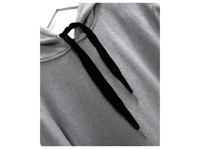Alexander Wang T-Line Vestido Sudadera con Capucha Gris - vista 3