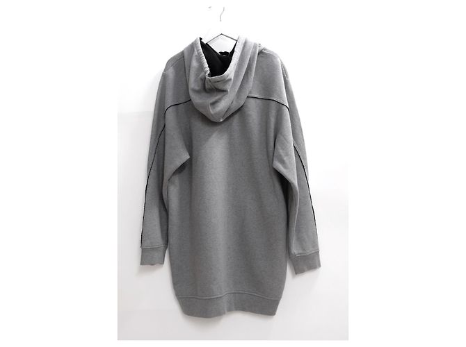 Alexander Wang T-Line Vestido Sudadera con Capucha Gris - vista 5