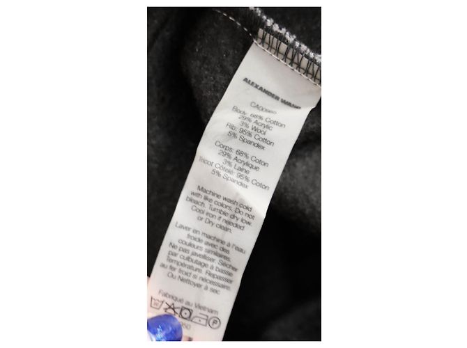 Alexander Wang T-Line Vestido Sudadera con Capucha Gris - vista 7