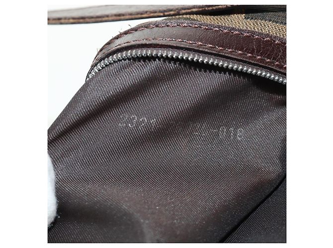 FENDI Zucca Canvas Mamma Baguette Shoulder Bag Black Brown Auth 185309M Marrone Nero - vista 11