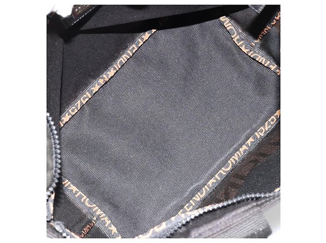 FENDI Handtasche Canvas Schwarz Silber Auth 187337 - Ansicht 10