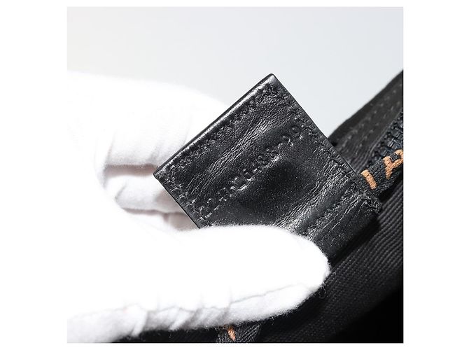 FENDI Handtasche Canvas Schwarz Silber Auth 187337 - Ansicht 11