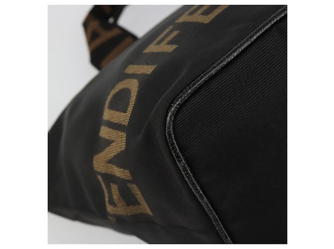 FENDI Handtasche Canvas Schwarz Silber Auth 187337 - Ansicht 15